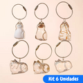 Chaveiro de Acrílico para Pelos de Gatos